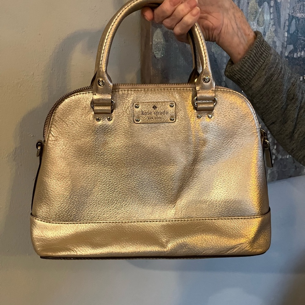 EUC Kate Spade Wellesley Rachelle Gold Leather Handbag